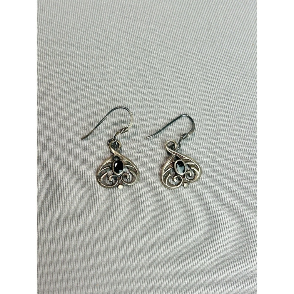 Sterling Silver Pair Of Dangle Earrings .925
